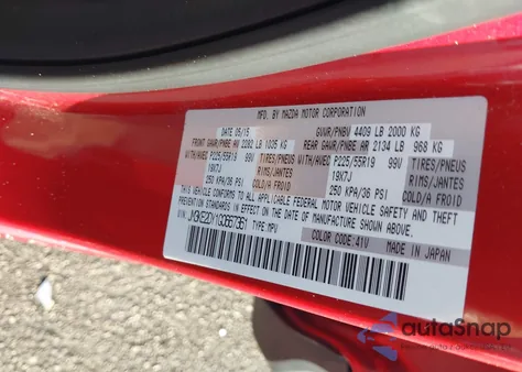 2016 Mazda Cx-5 Grand Touring z USA, uszkodzony, nr VIN JM3KE2DY1G0667361